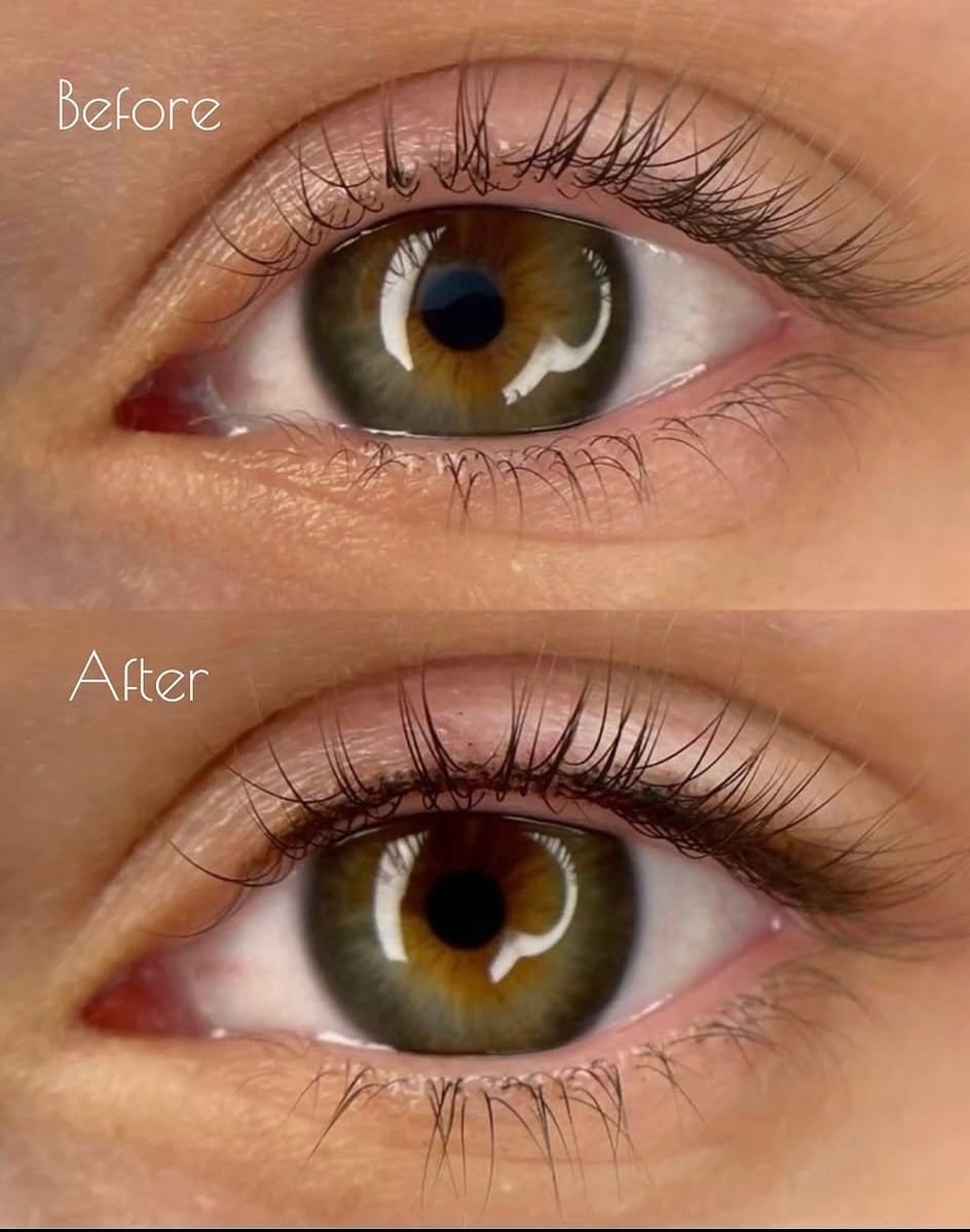 Before and after dusty rose permanent eyeliner