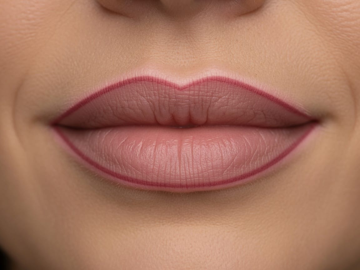 Permanent lip liner permanent makeup